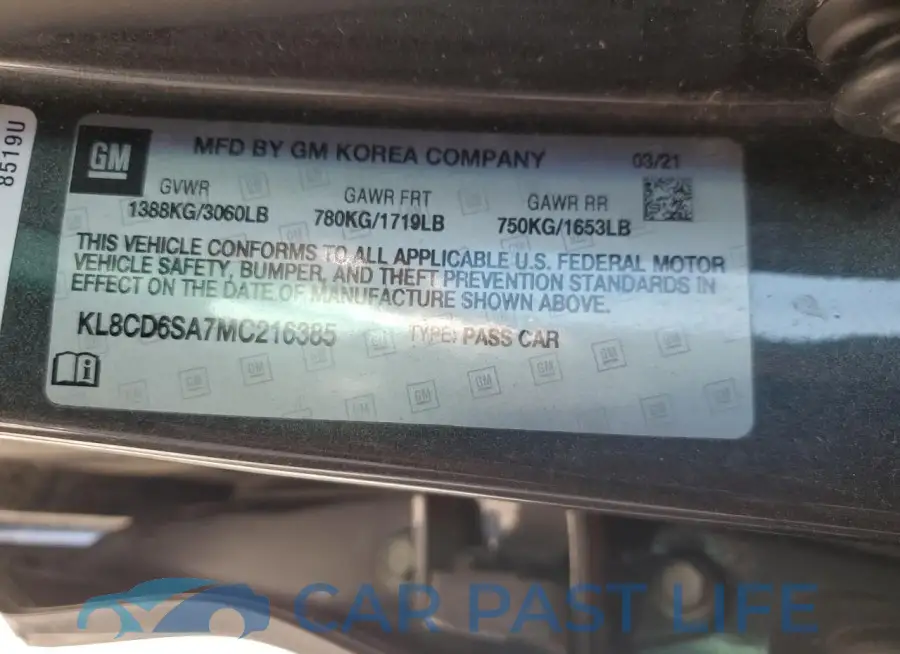 KL8CD6SA7MC216385# 13