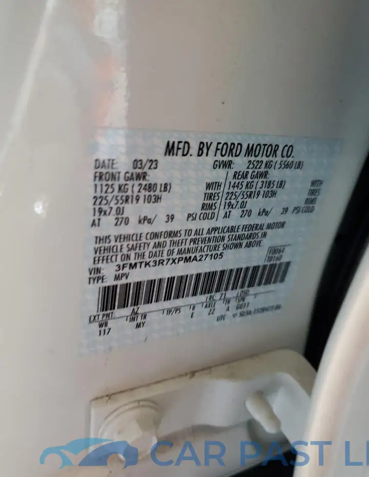 3FMTK3R7XPMA27105# 12