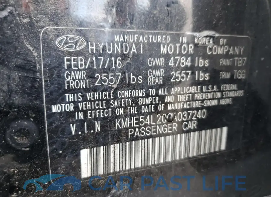 KMHE54L20GA037240# 12