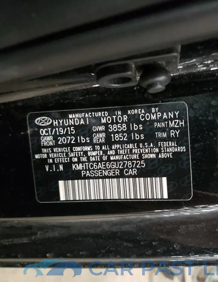 KMHTC6AE6GU278725# 13