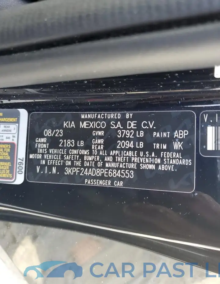 3KPF24AD8PE684553# 12