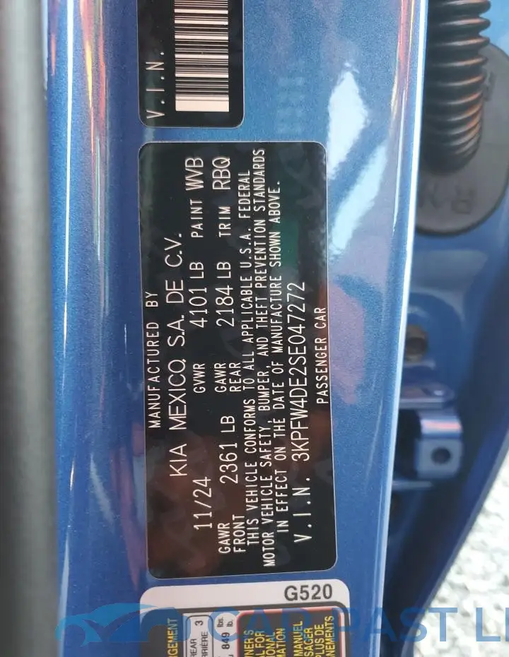 3KPFW4DE2SE047272# 12