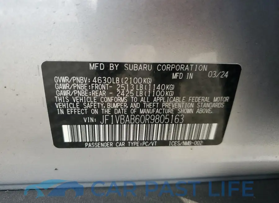 JF1VBAB60R9805163# 12