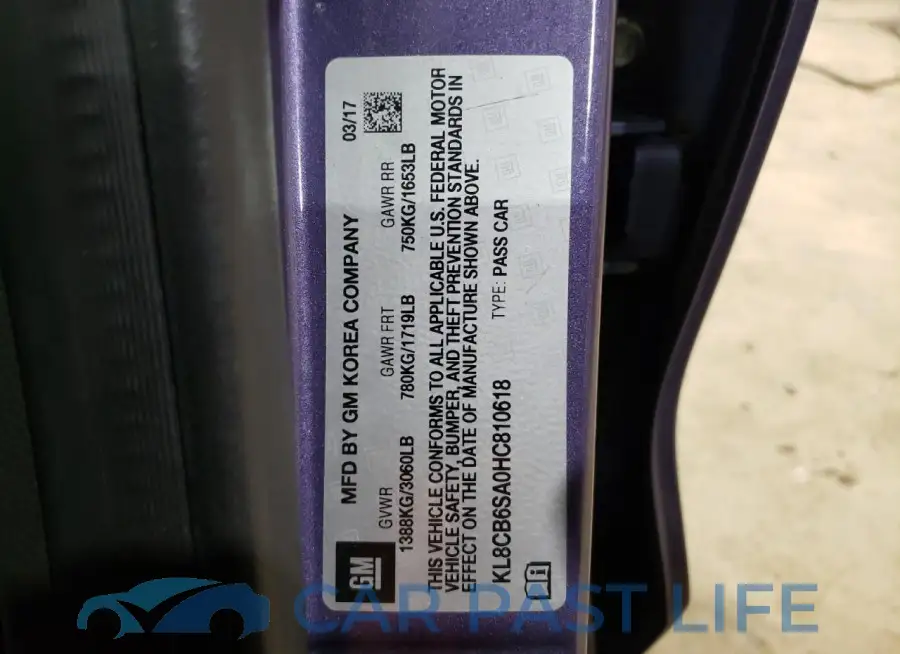 KL8CB6SA0HC810618# 12