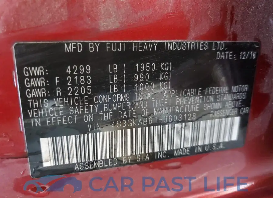 4S3GKAB61H3603128# 12