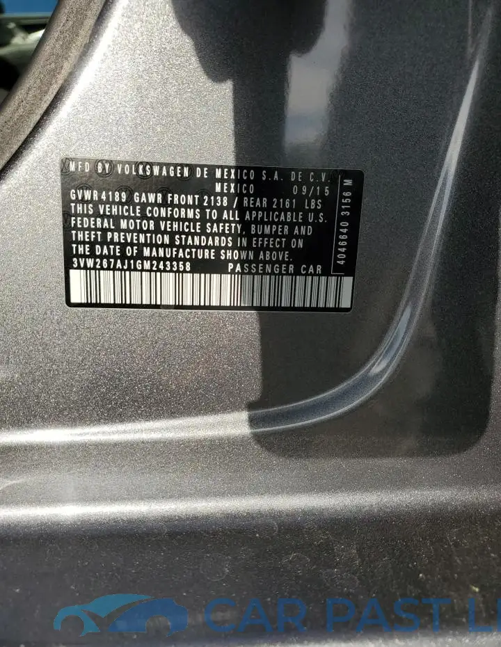 3VW267AJ1GM243358# 13