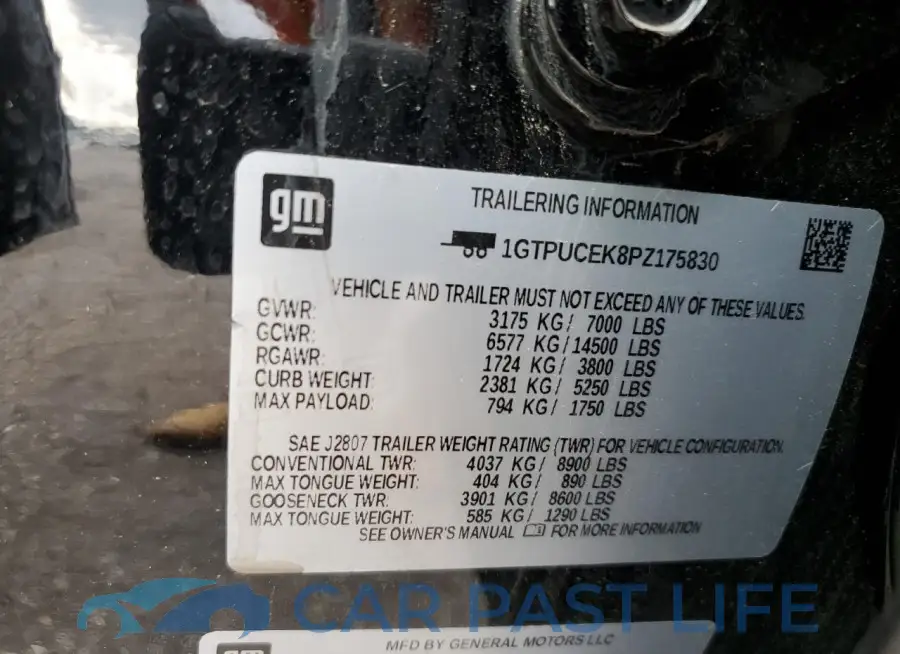 1GTPUCEK8PZ175830# 13