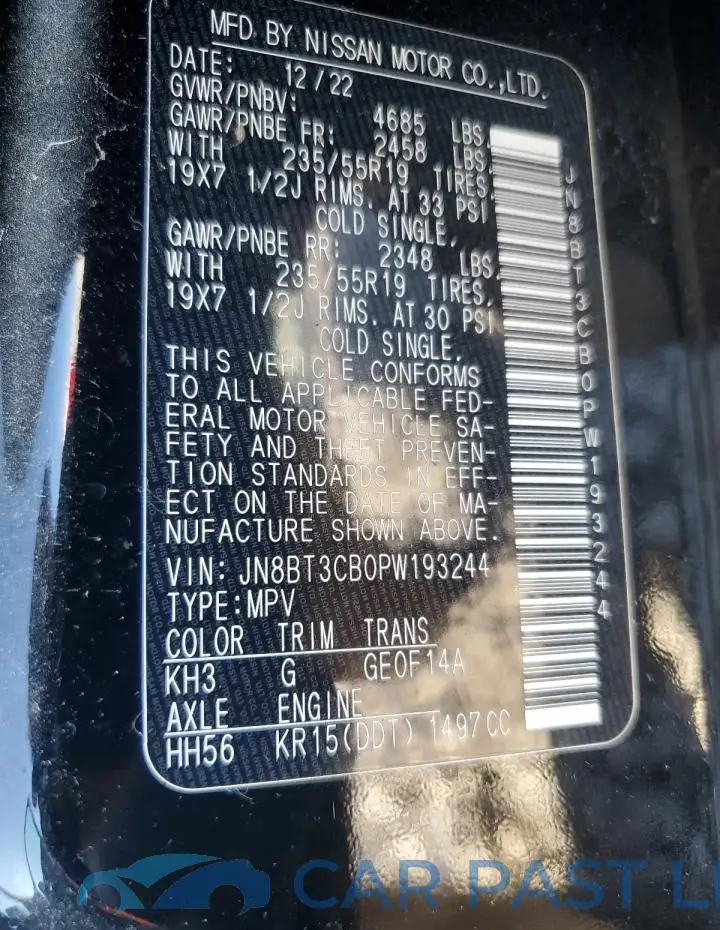 JN8BT3CB0PW193244# 13