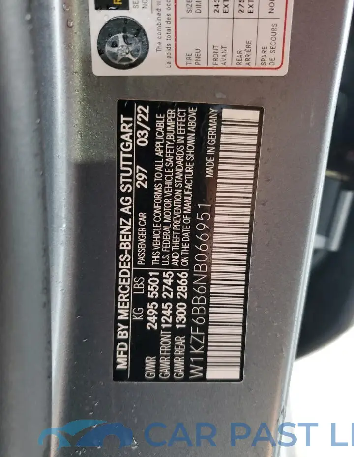 W1KZF6BB6NB066951# 12