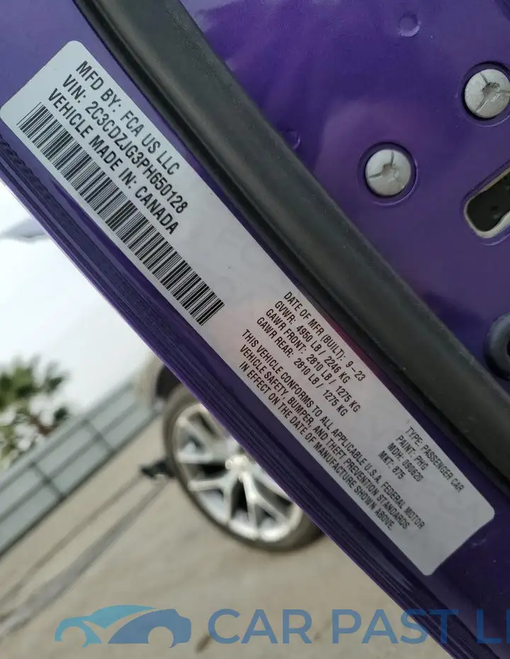 2C3CDZJG3PH650128# 13
