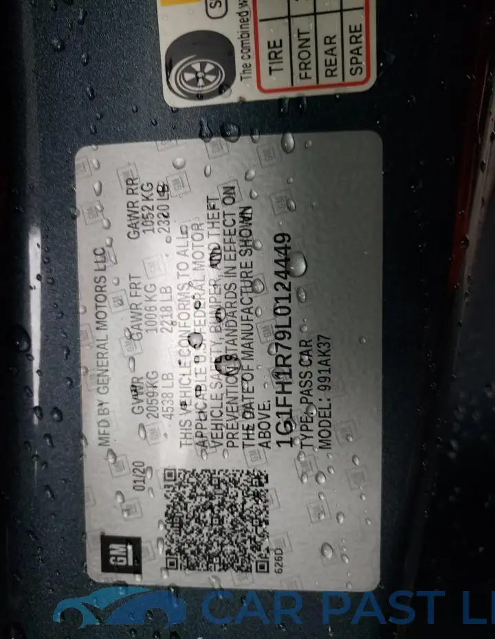 1G1FH1R79L0124449# 12