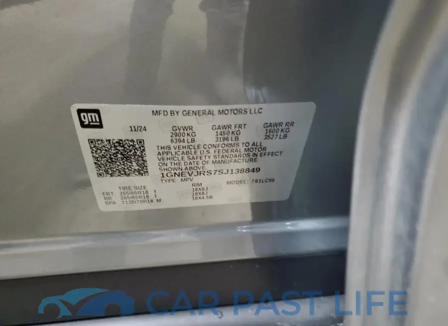 1GNEVJRS7SJ138849# 13