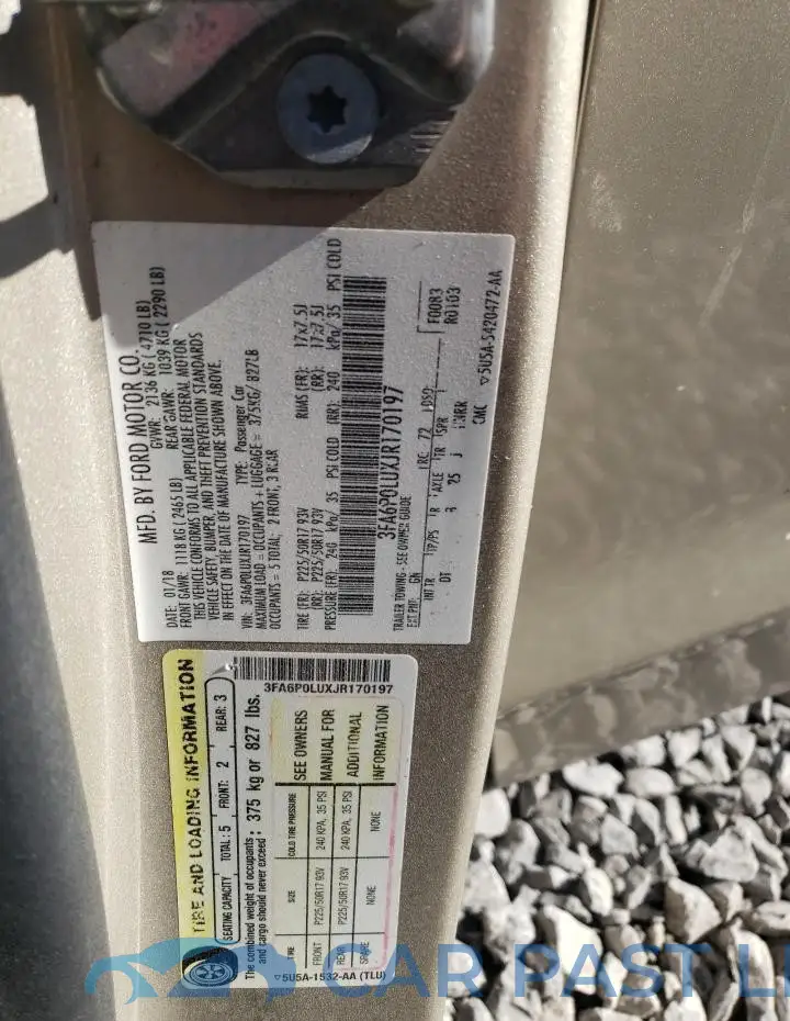 3FA6P0LUXJR170197# 12