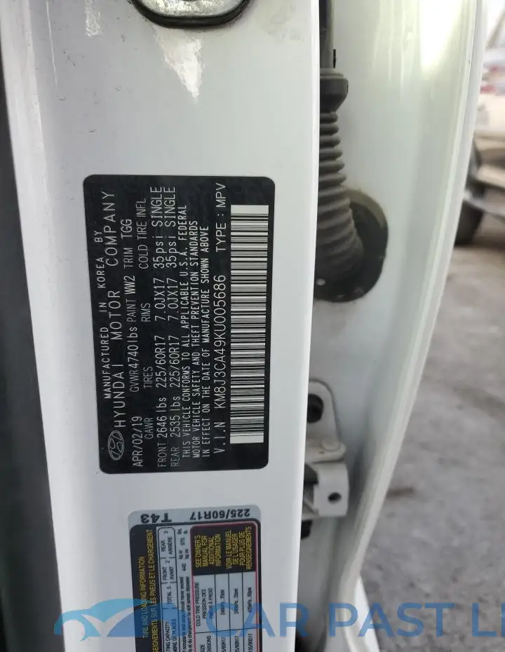 KM8J3CA49KU005686# 13