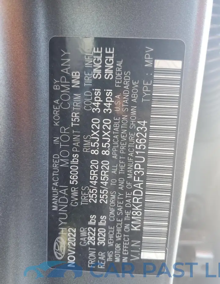 KM8KRDAF3PU156234# 14