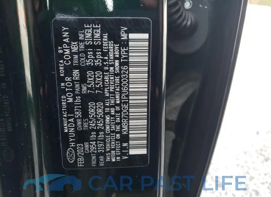 KM8R7DGE1PU600326# 14
