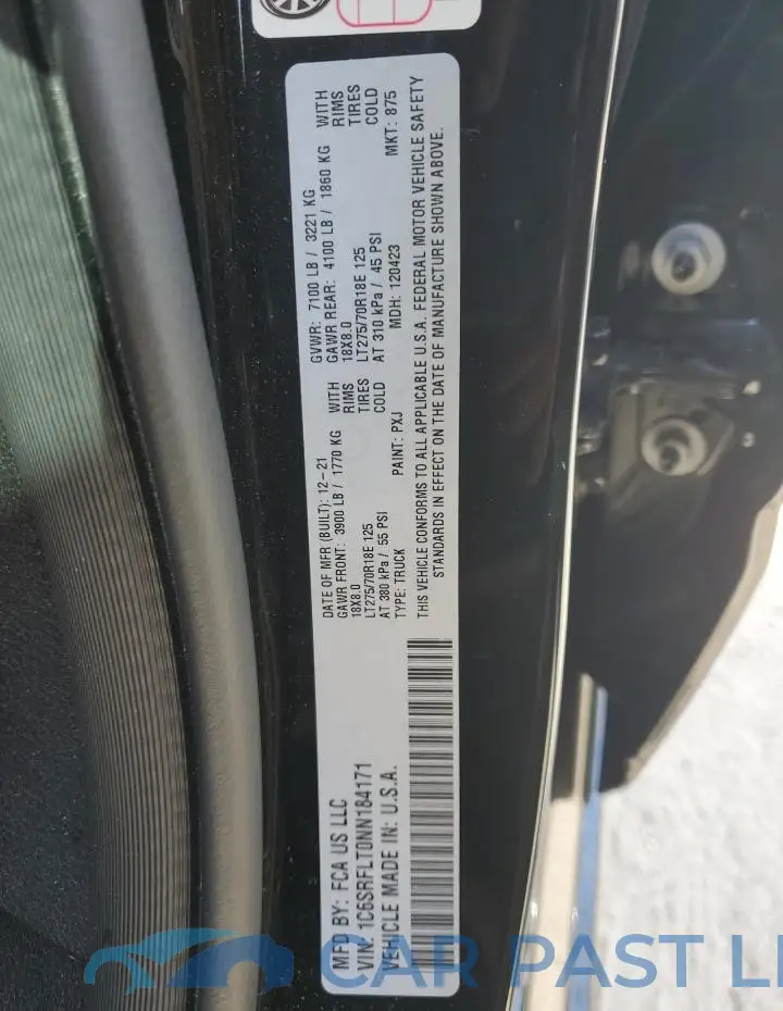 1C6SRFLT0NN184171# 12