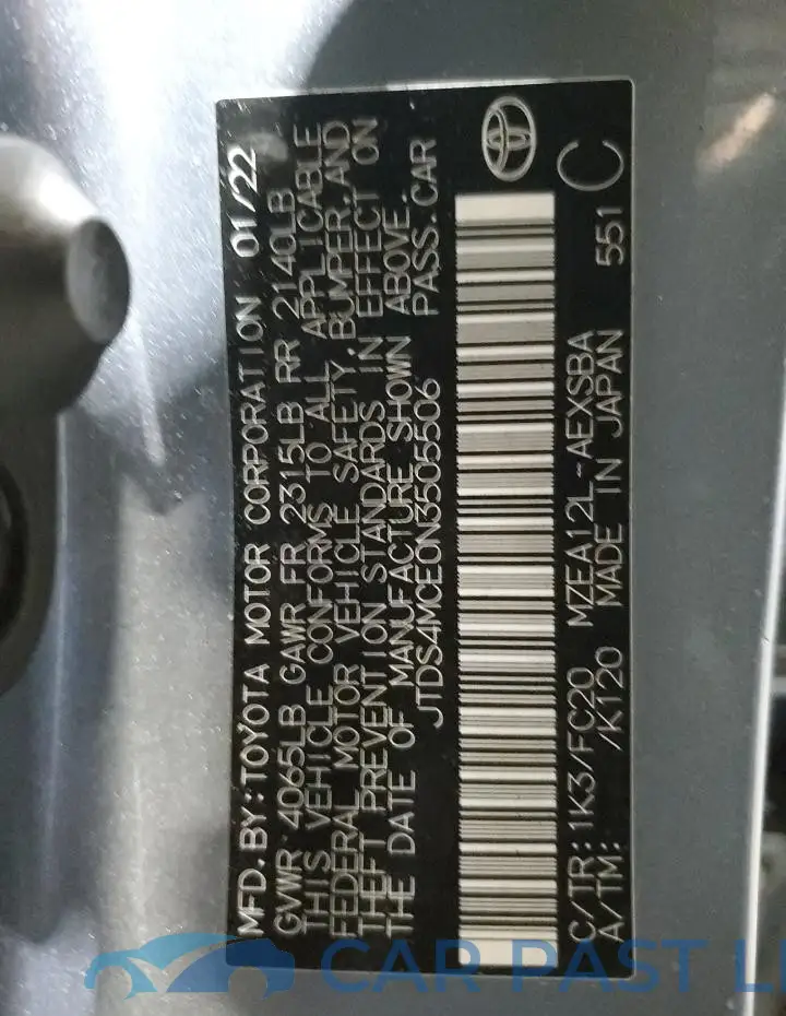 JTDS4MCE0N3505506# 13