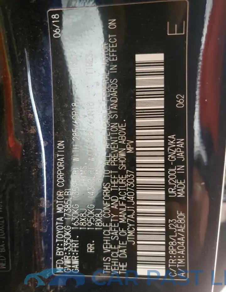 JTMCY7AJ1J4073037# 13