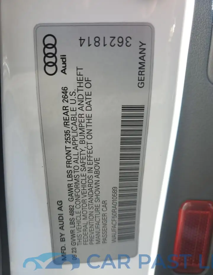 WAUFACF50RA010589# 13