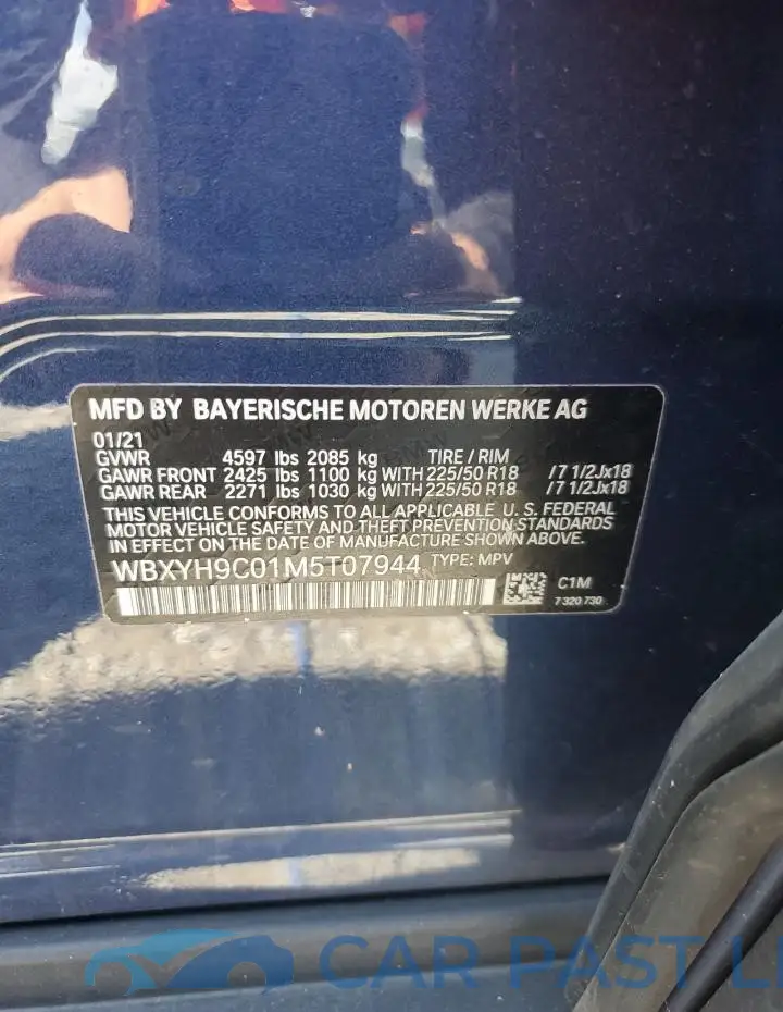 WBXYH9C01M5T07944# 14