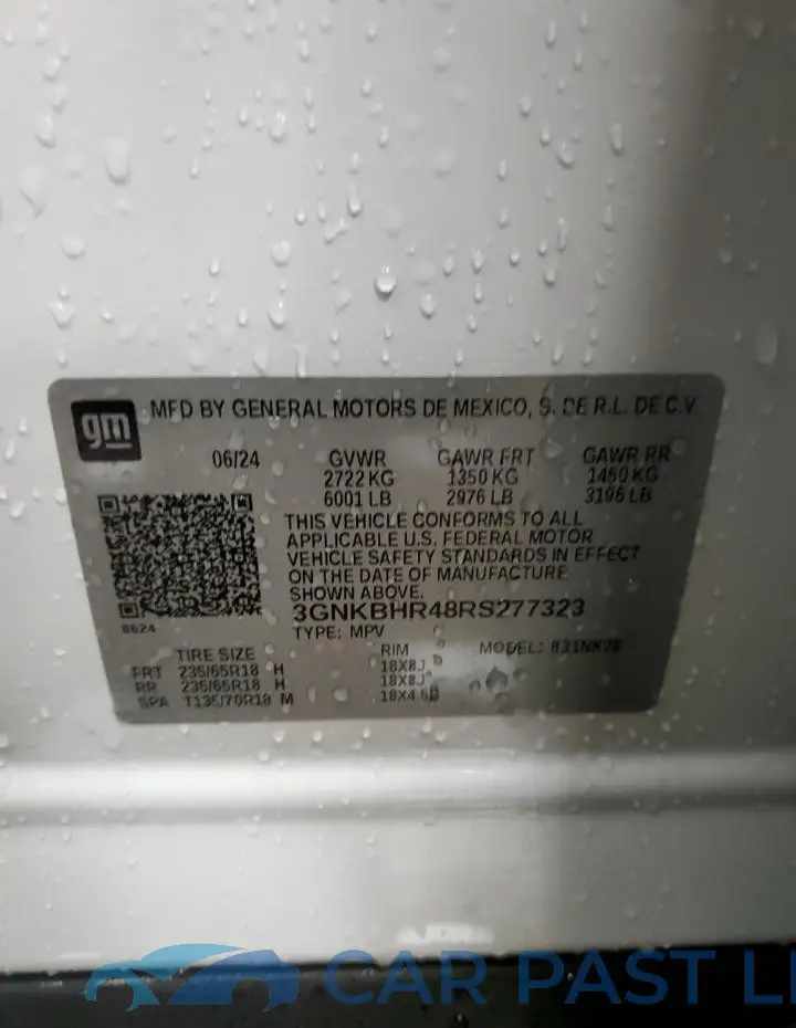 3GNKBHR48RS277323# 13