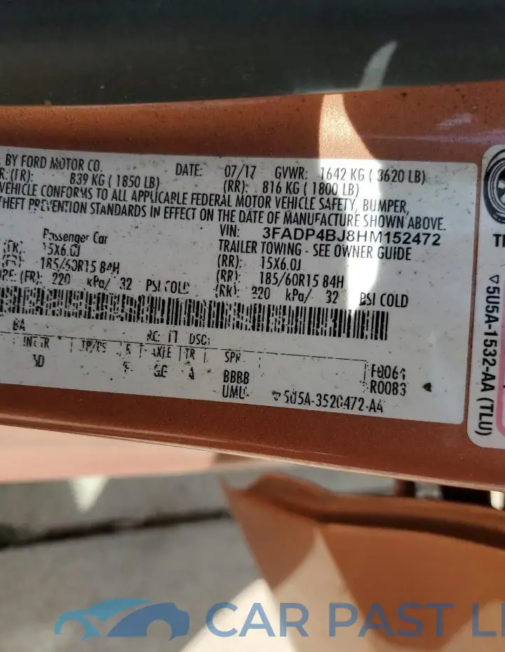 3FADP4BJ8HM152472# 12