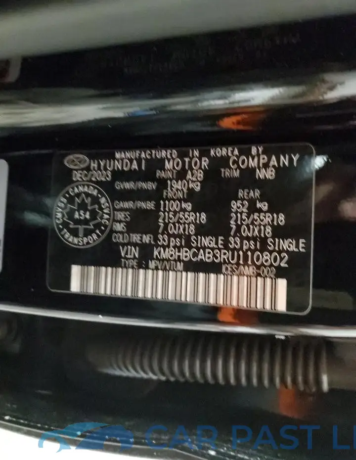 KM8HBCAB3RU110802# 13