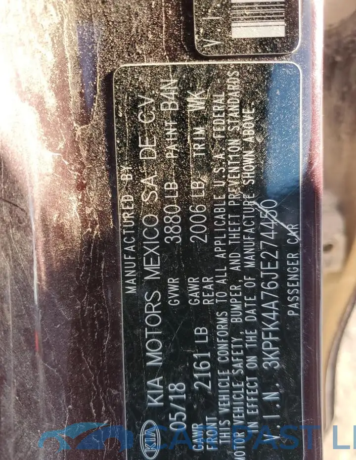 3KPFK4A76JE274450# 13