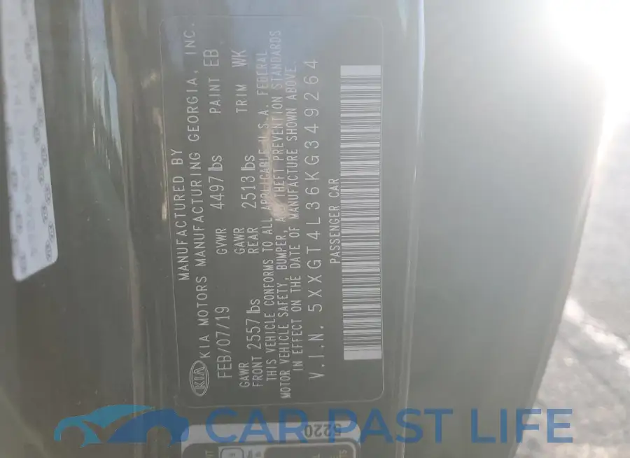 5XXGT4L36KG349264# 12
