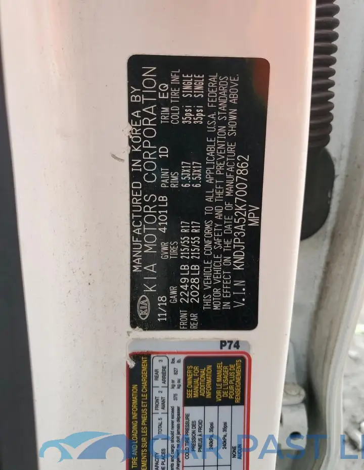 KNDJP3A52K7007862# 12