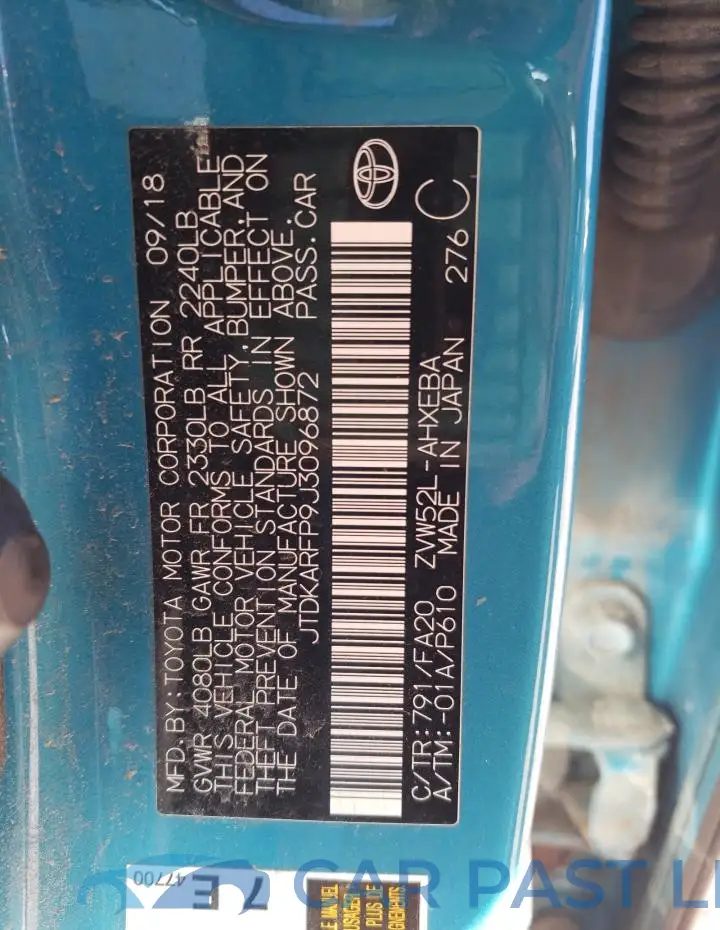 JTDKARFP9J3096872# 12