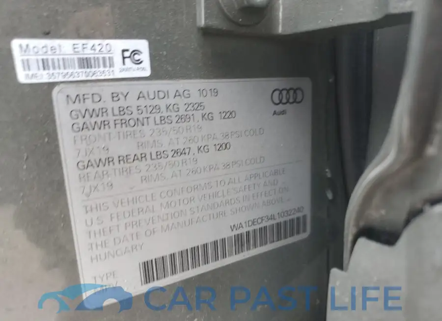 WA1DECF34L1032240# 12