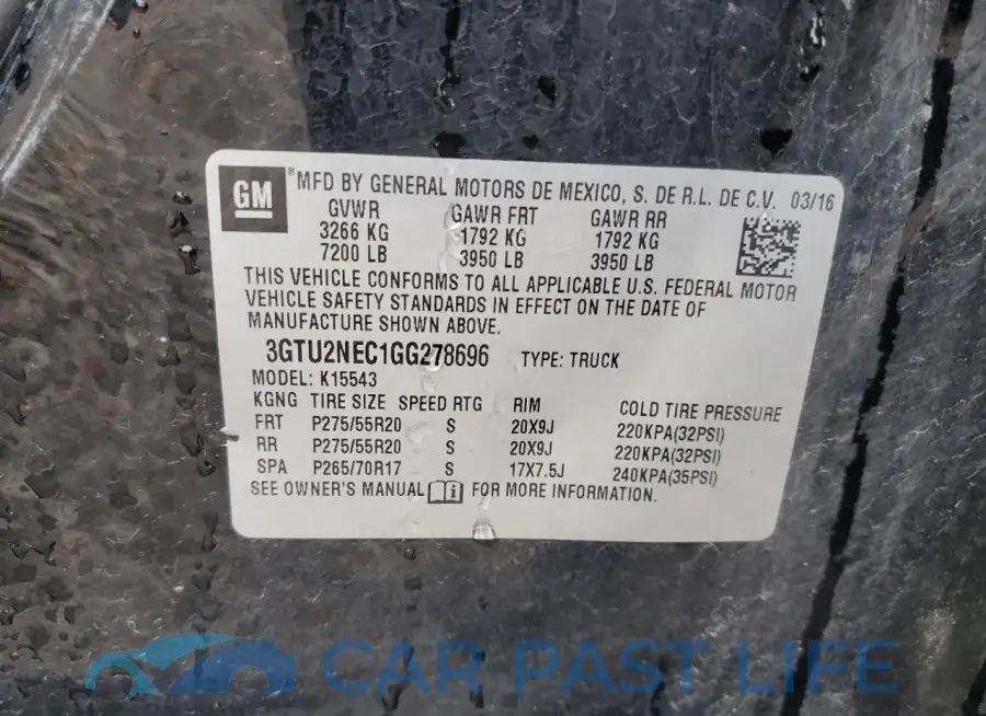 3GTU2NEC1GG278696# 12