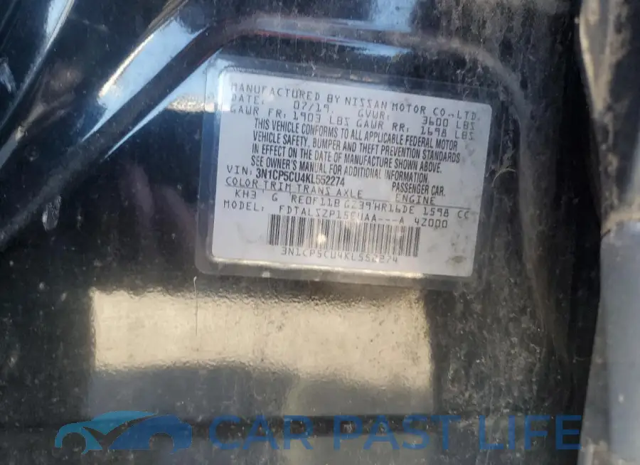 3N1CP5CU4KL552274# 12