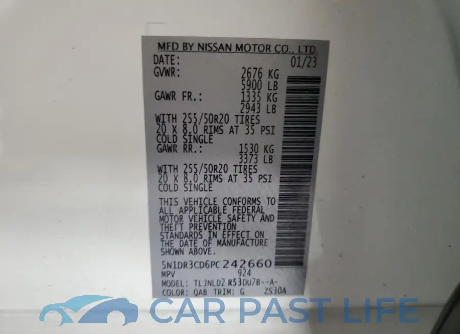 5N1DR3CD6PC242660# 13