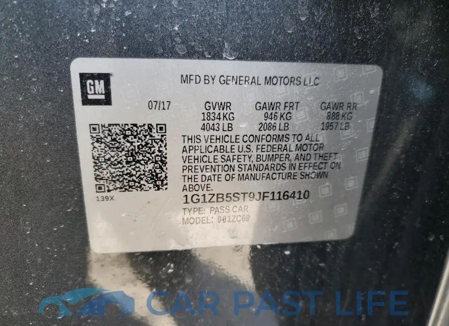 1G1ZB5ST9JF116410# 12