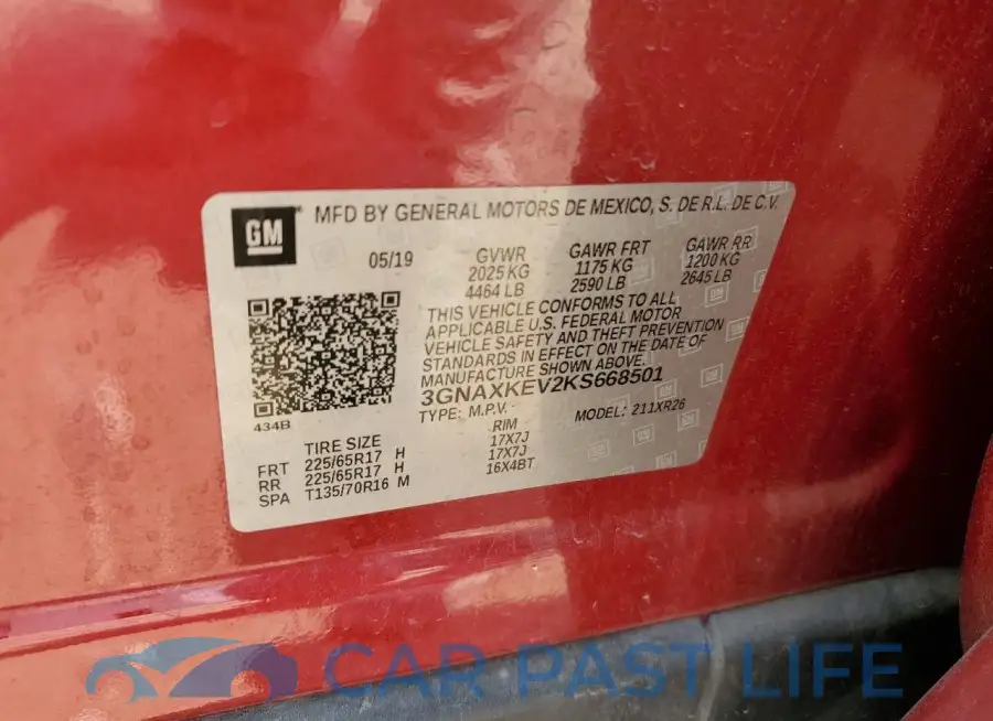 3GNAXKEV2KS668501# 13