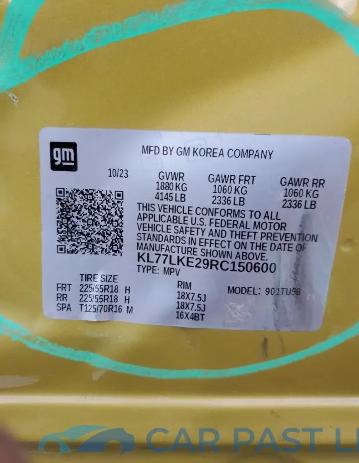 KL77LKE29RC150600# 13