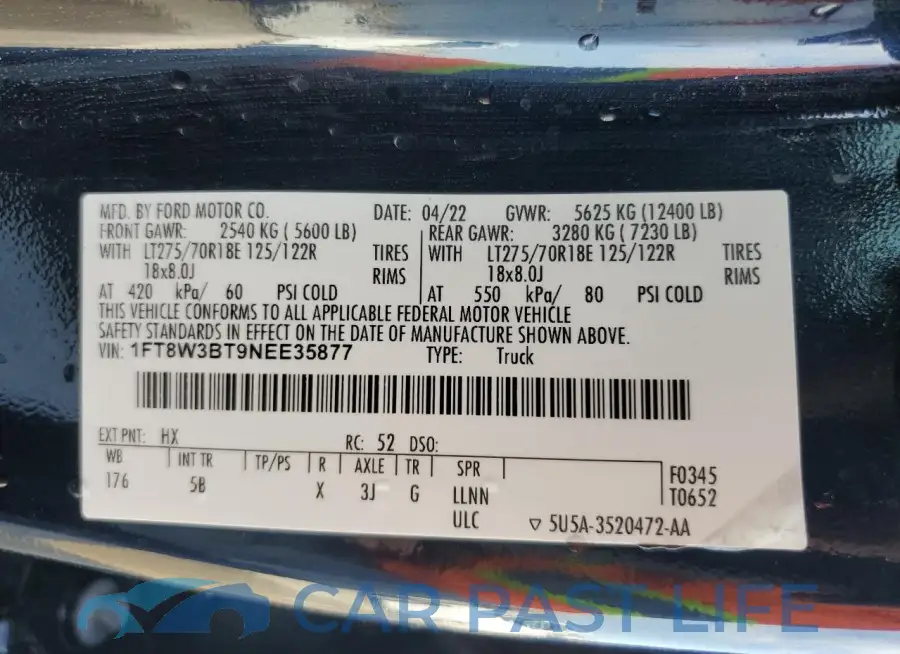 1FT8W3BT9NEE35877# 13