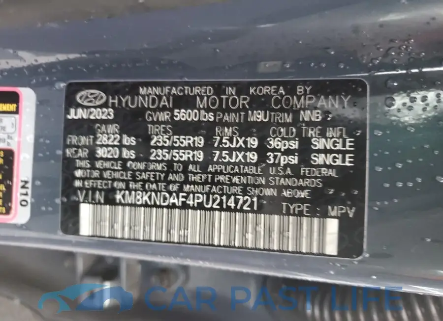KM8KNDAF4PU214721# 13