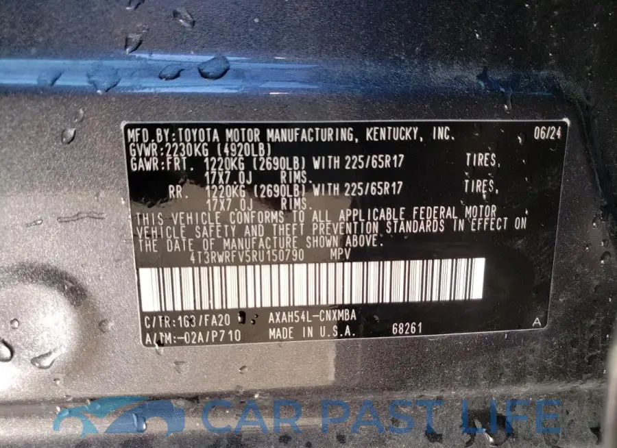 4T3RWRFV5RU150790# 13