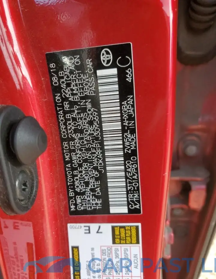 JTDKARFP1J3095697# 12