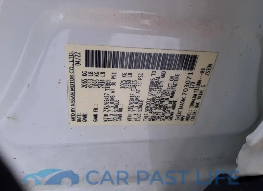 5N1BT3AA5NC703071# 13