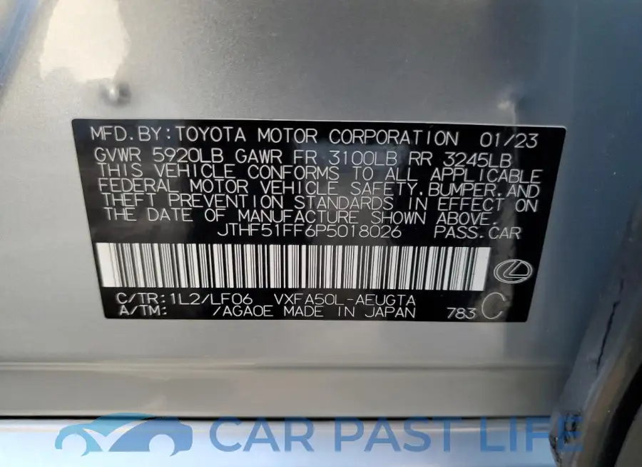 JTHF51FF6P5018026# 12