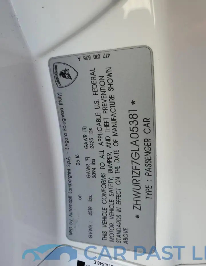 ZHWUR1ZF7GLA05381# 12
