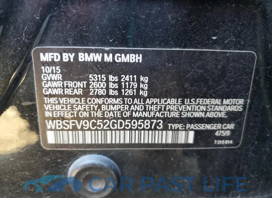 WBSFV9C52GD595873# 12