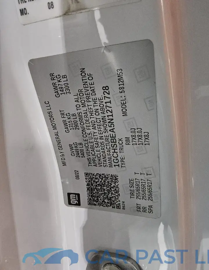 1GCHSBEA5N1271728# 13