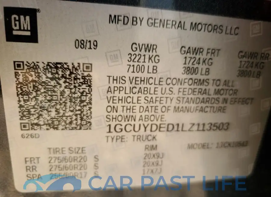 1GCUYDED1LZ113503# 12