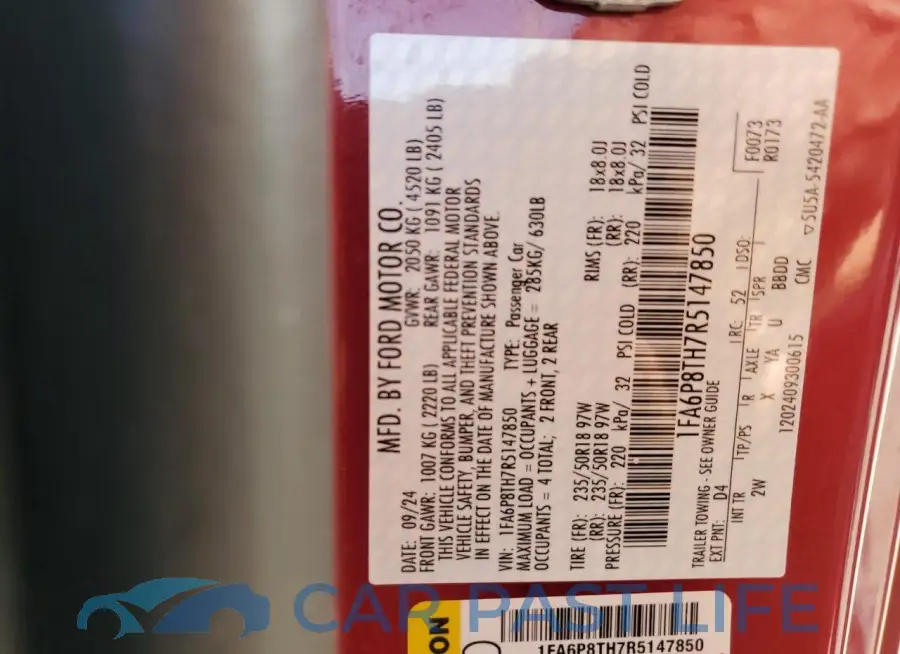 1FA6P8TH7R5147850# 13
